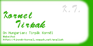 kornel tirpak business card