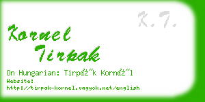 kornel tirpak business card